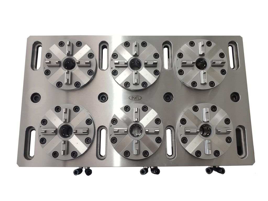 6 in 1 Optimized Pneumatic Chucks with Base Plate ER-035519